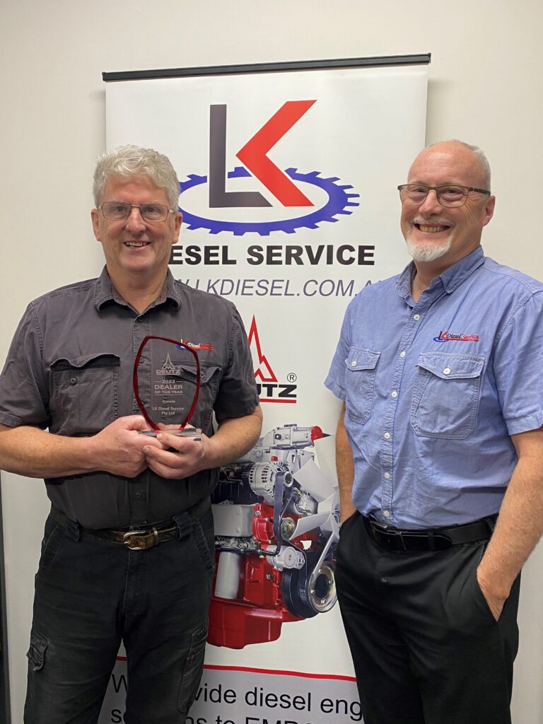 LK Diesels receiving the 2022 Dealer of the Year Award
